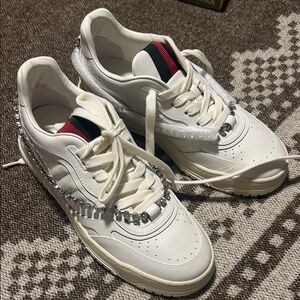 Gucci Cream and Red Women's Sneakers